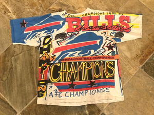Vintage Buffalo Bills Magic Johnson All Over Print Football Tshirt, Size Adult XXL