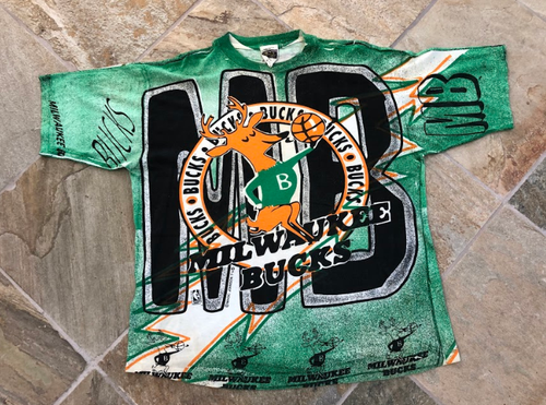 Vintage Milwaukee Bucks Magic Johnson Basketball Tshirt, Size Adult XL