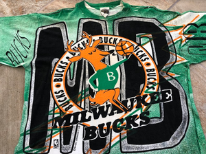 Vintage Milwaukee Bucks Magic Johnson Basketball Tshirt, Size Adult XL