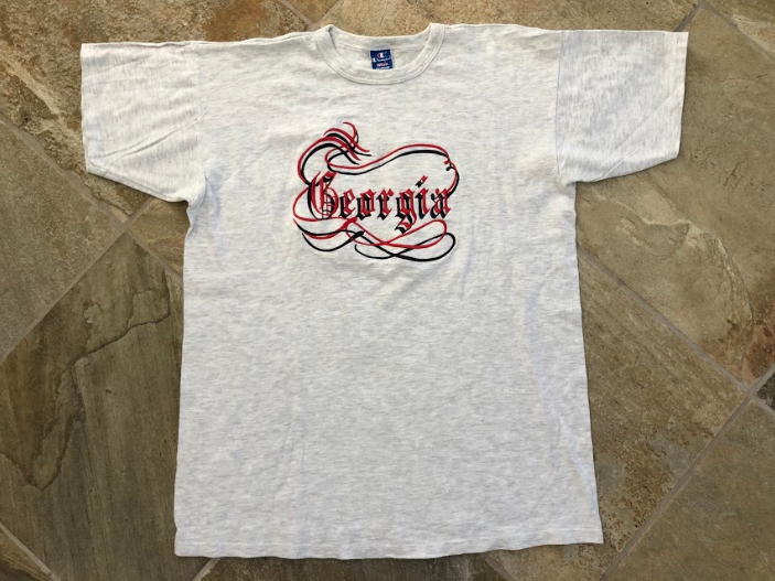 Vintage Georgia Bulldogs Champion College Tshirt, Size Adult XL