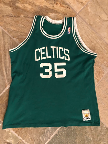 Vintage Boston Celtics Reggie Lewis Sandknit Basketball Jersey, Size Adult XL