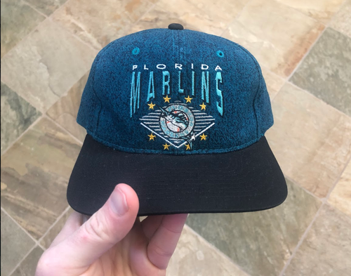 Vintage Florida Marlins Starter Denim Snapback Baseball Hat