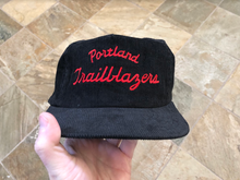 Load image into Gallery viewer, Vintage Portland Trailblazers Corduroy Script Snapback Basketball Hat