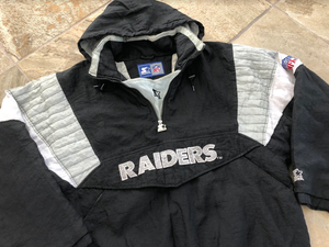 Vintage Oakland Raiders Starter Parka Football Jacket, Size Adult Large