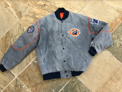 Vintage Chicago Bears Starter Acid Wash Football Jacket, Size Adult Medium