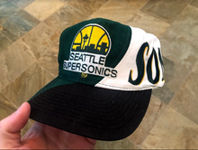 Load image into Gallery viewer, Vintage Seattle Supersonics Wraparound Script NBA Basketball Hat
