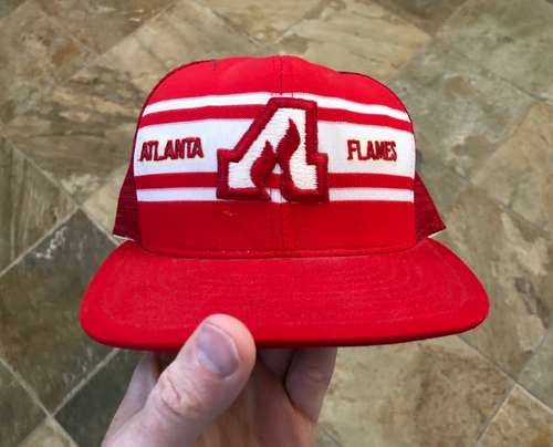 Vintage Atlanta Flames AJD NHL Trucker Snapback Hockey Hat