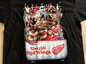 Vintage Detroit Red Wings Salem Sportswear Hockey Tshirt, Size Large