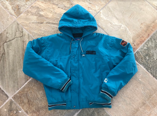 Vintage San Jose Sharks Starter Parka Hockey Jacket, Size Youth Large, 8-10