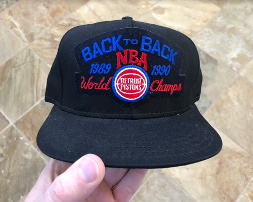Vintage Detroit Pistons Back to Back World Champions AJD Basketball Hat