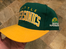 Load image into Gallery viewer, Vintage Seattle Supersonics Starter Arch Snapback Basketball Hat
