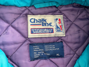 Vintage Charlotte Hornets ChalkLine Parka Basketball Jacket, Size XL