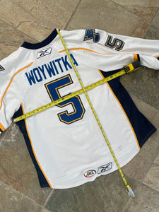 Vintage Peoria Rivermen Jeff Woywitka Game Worn Reebok Hockey Jersey