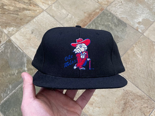 Vintage Ole Miss Rebels Delong Plain Logo Snapback College Hat