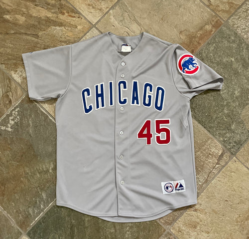 Vintage Chicago Cubs Sean Marshall Majestic Baseball Jersey, Size Large