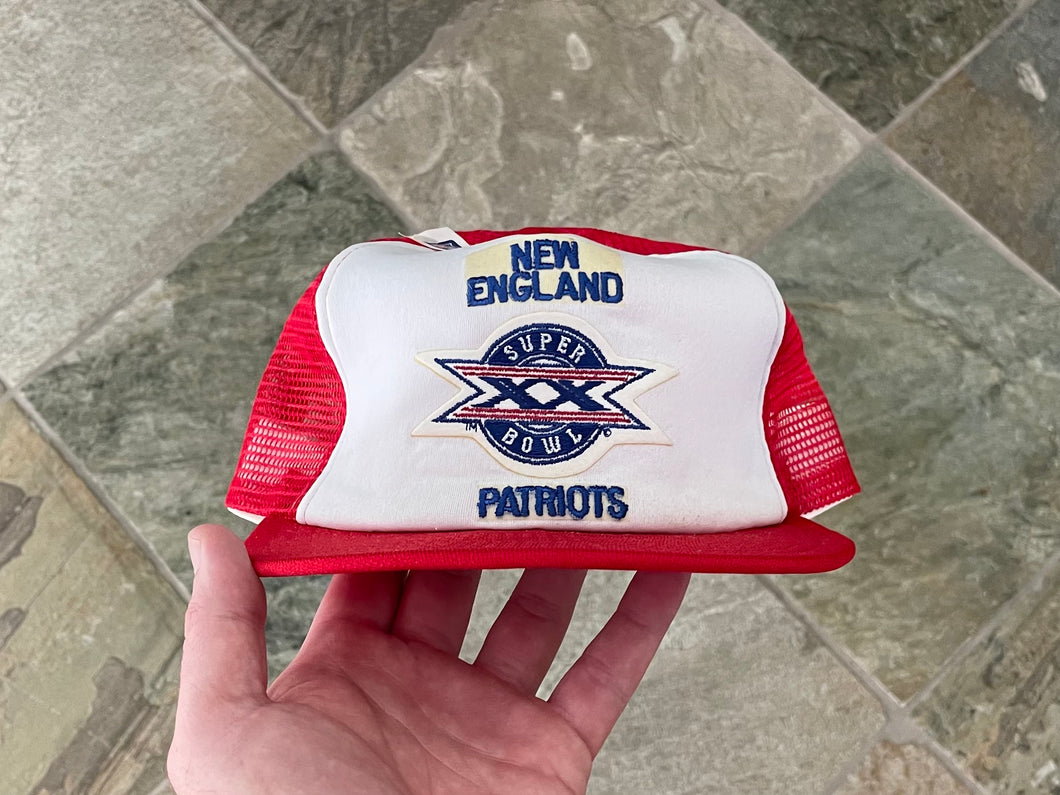 Vintage New England Patriots Super Bowl XX AJD Snapback Football Hat