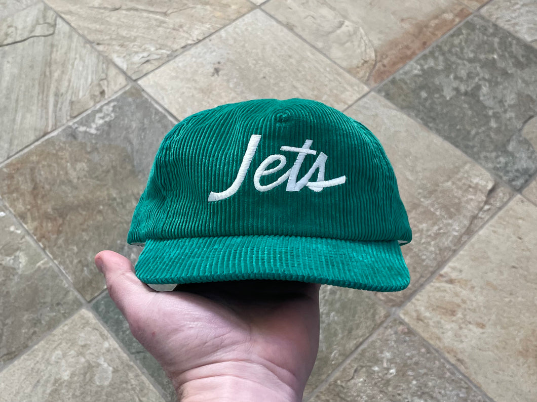 Vintage New York Jets Sports Specialties Corduroy Script Snapback Football Hat