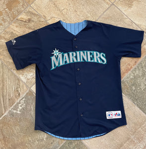 Vintage Seattle Mariners Majestic Reversible Baseball Jersey, Size Large