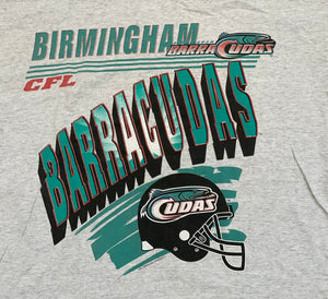 Vintage Birmingham Barracudas CFL Football TShirt, Size Large