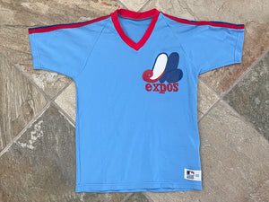 Vintage Montreal Expos Sand Knit Baseball Jersey, Size Youth XL