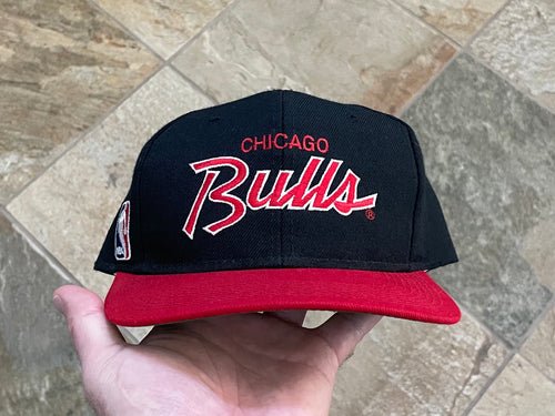 Vintage Chicago Bulls Sports Specialties Script Snapback Basketball Hat