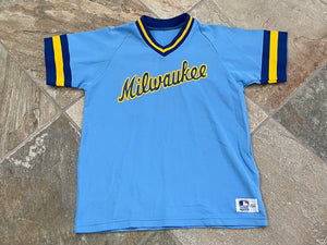 Vintage Milwaukee Brewers Sand Knit Baseball Jersey, Size Youth XL
