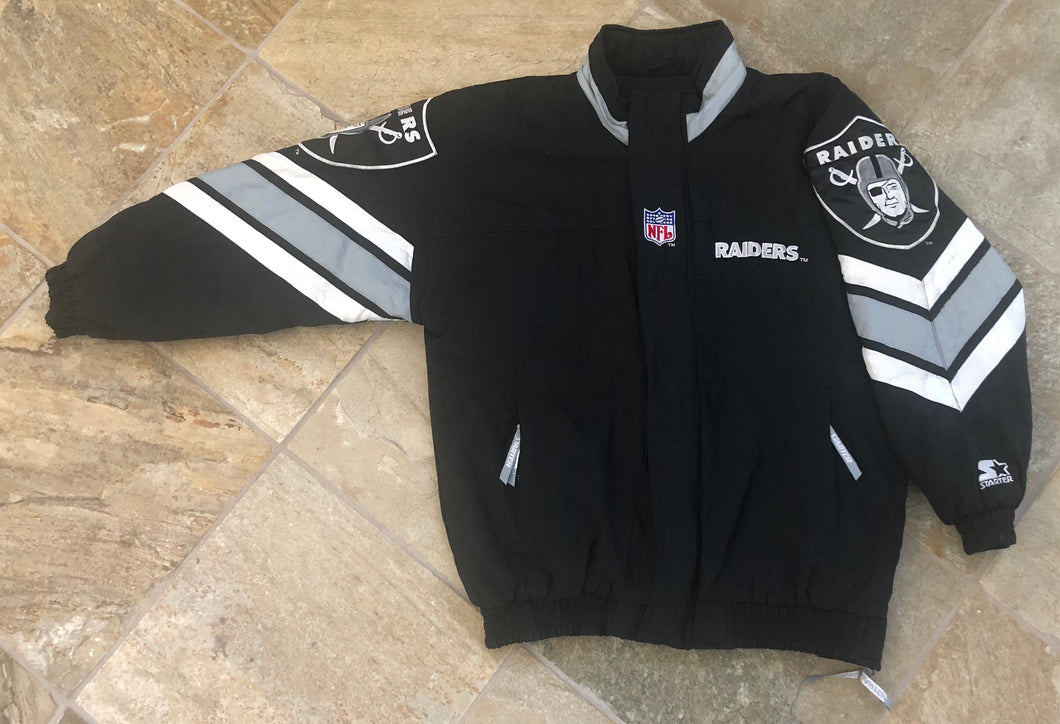 Vintage Oakland Raiders Starter Parka Football Jacket, Size Large