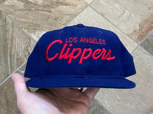 Vintage Los Angeles Clippers Sports Specialties Script Snapback Basketball Hat