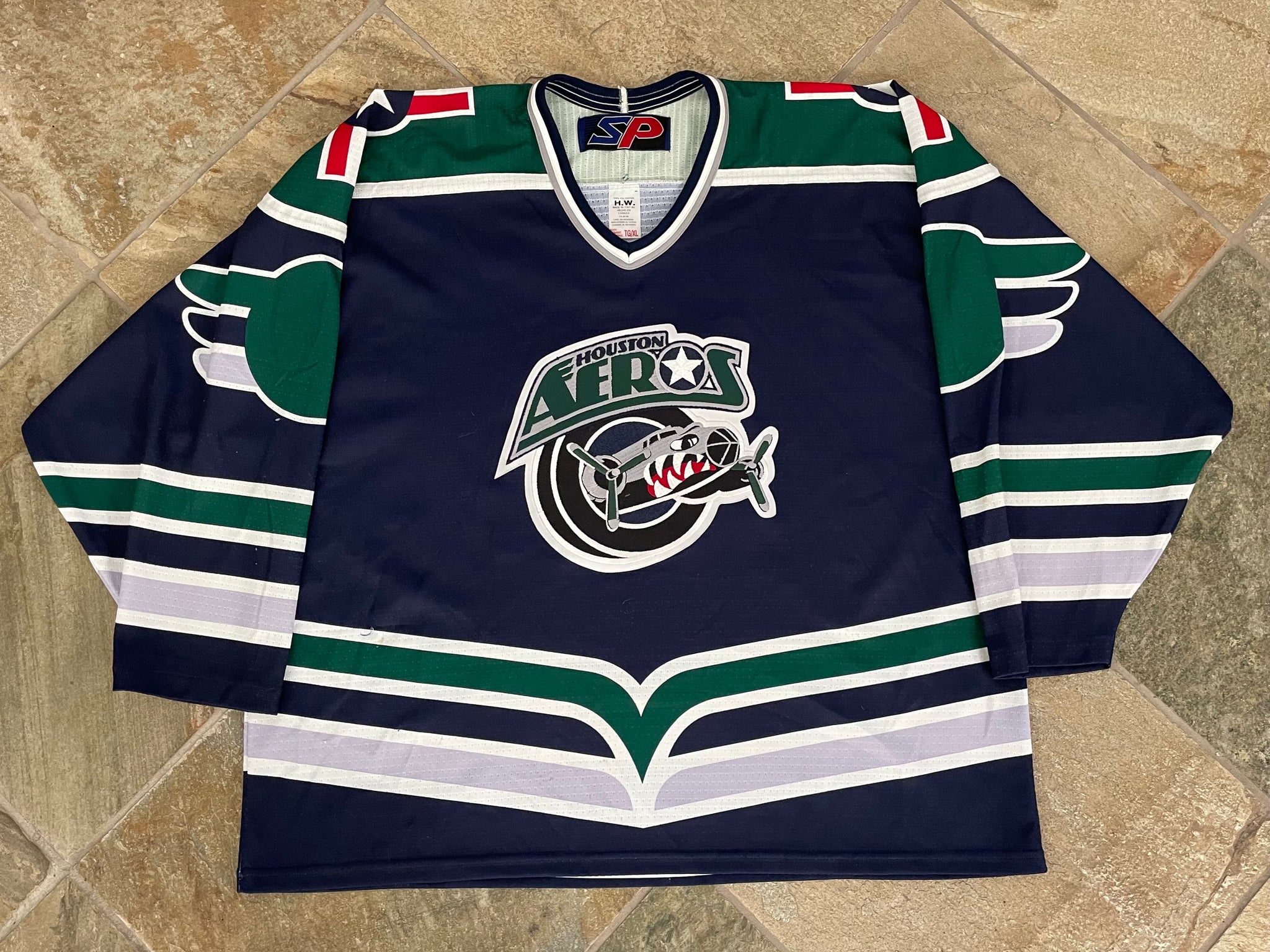 Vintage Houston Aeros SP Hockey Jersey Size XL Stuck In The 90s Sports