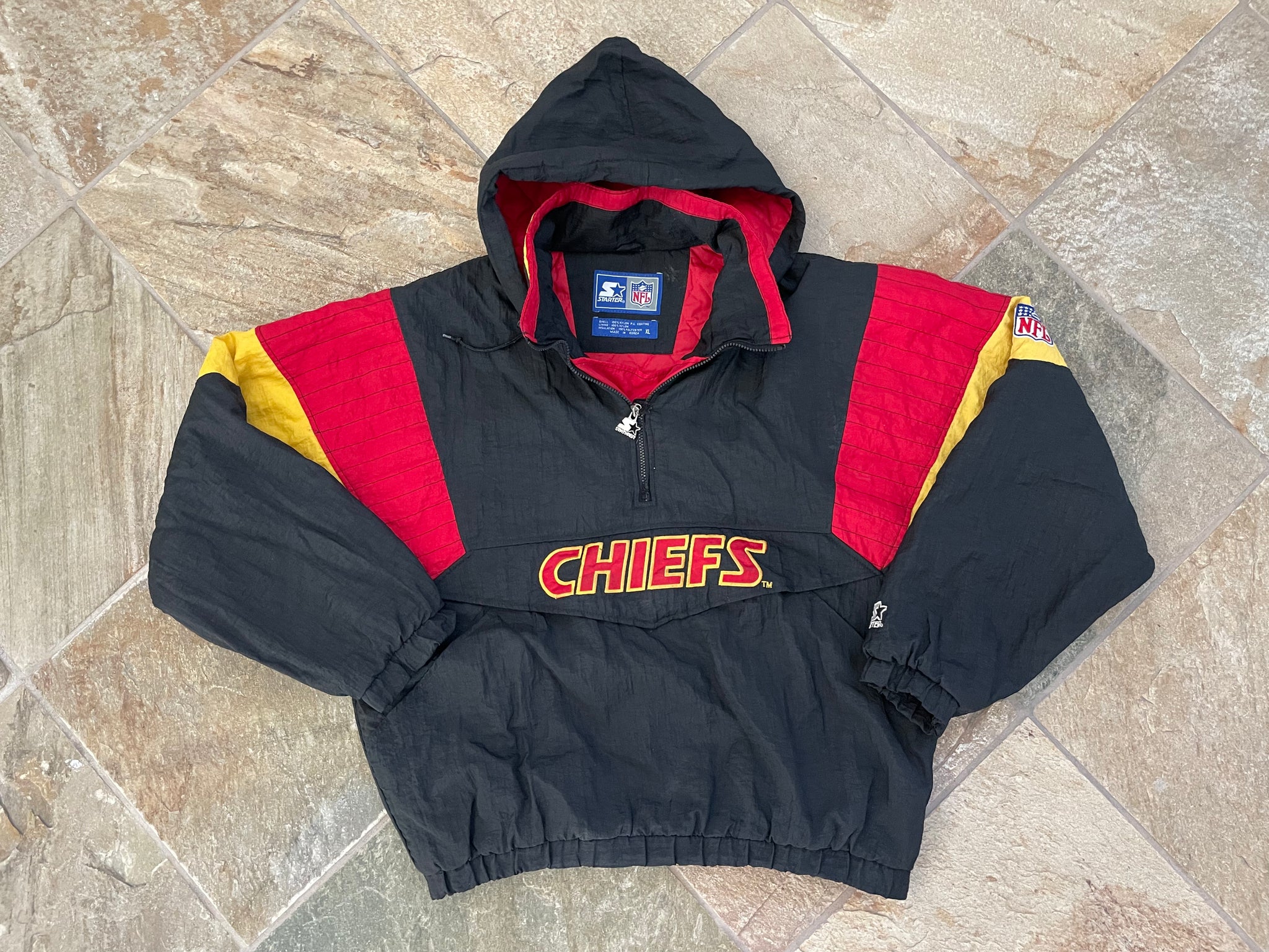 Vintage Kansas City Chiefs Starter Parka Football Jacket Size XL Stuck In The 90s Sports