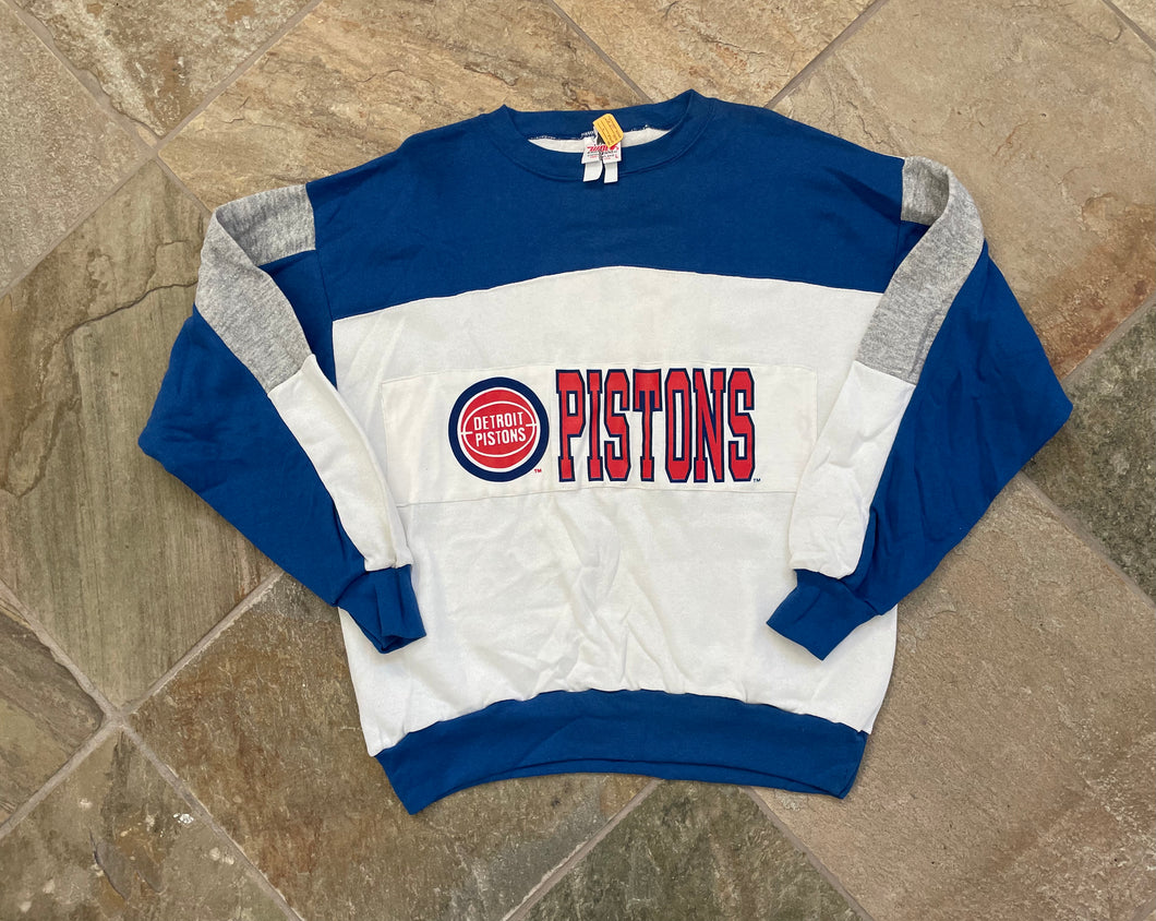 Vintage Detroit Pistons Basketball Sweatshirt, Size Large