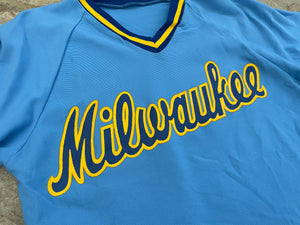 Vintage Milwaukee Brewers Sand Knit Baseball Jersey, Size Small