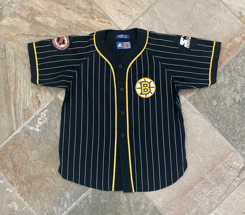 Vintage Boston Bruins Starter Pinstripe Hockey Jersey, Size Youth XL