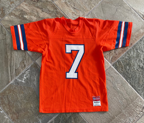 Vintage Denver Broncos John Elway Sand Knit Football Jersey, Size Medium