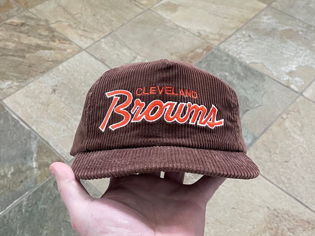 Vintage Cleveland Browns Sports Specialties Corduroy Script Football Hat