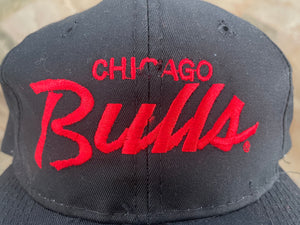 Vintage Chicago Bulls Sports Specialties Script Snapback Basketball Hat