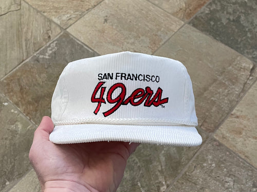 Vintage San Francisco 49ers Youngan Script Corduroy Strapback Football Hat