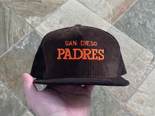 Load image into Gallery viewer, Vintage San Diego Padres AJD Corduroy Snapback Baseball Hat