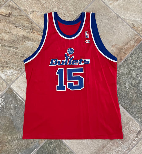 Vintage Washington Bullets Mark Price Champion Basketball Jersey, Size 48, XL