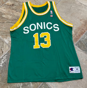 Vintage Seattle SuperSonics Kendall Gill Champion Basketball Jersey, Size 48, XL