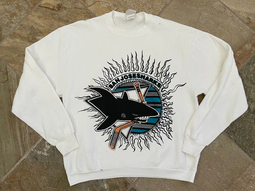 Vintage San Jose Sharks Magic Johnson Hockey Sweatshirt, Size XL
