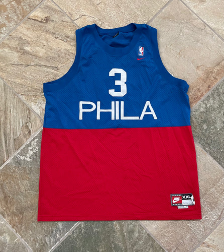 Vintage Philadelphia 76ers Allen Iverson Nike Basketball Jersey, Size XXL