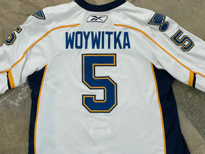 Vintage Peoria Rivermen Jeff Woywitka Game Worn Reebok Hockey Jersey