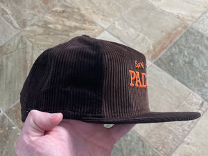 Vintage San Diego Padres AJD Corduroy Snapback Baseball Hat