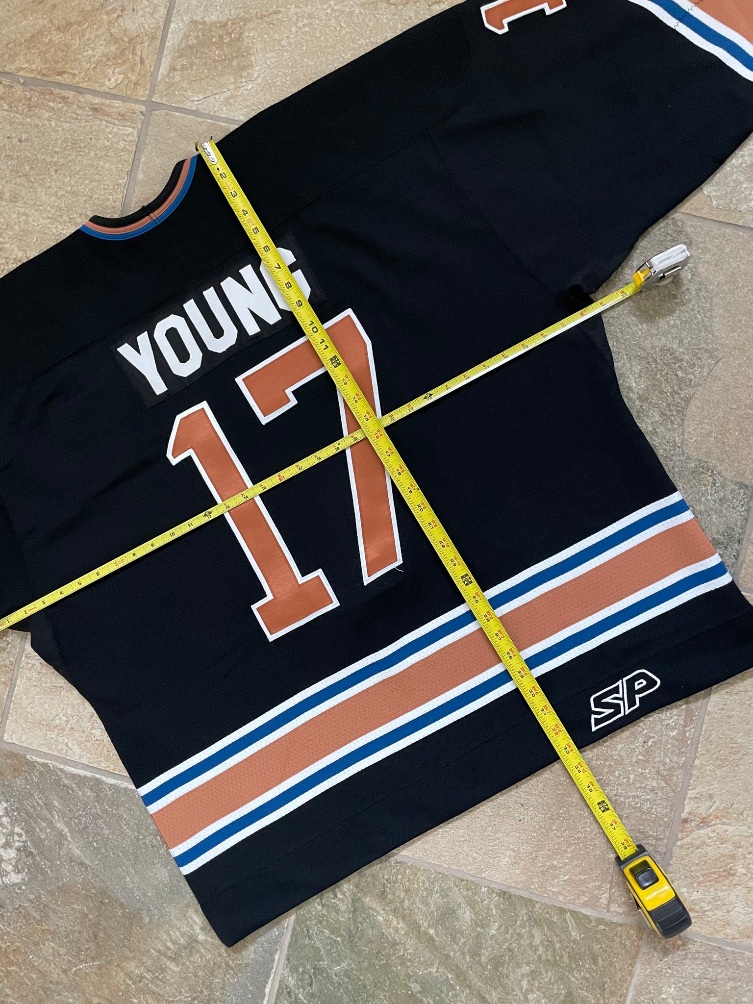 Vintage Billings Bulls Game Worn SP Hockey Jersey Size 56 Stuck