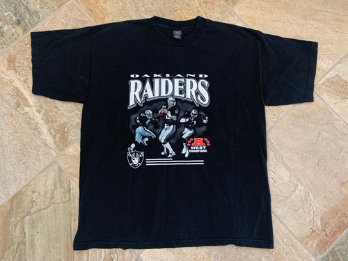 Vintage Oakland Raiders AFC West Champions Football Tshirt, Size XXL