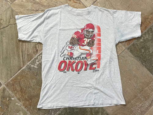 Vintage Kansas City Chiefs Christian Okoye Salem Football TShirt, Size XL