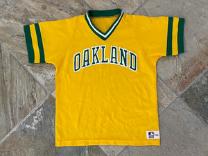 Vintage Oakland Athletics Sand Knit Baseball Jersey, Size Youth XL