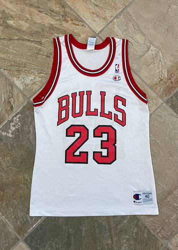 Vintage Chicago Bulls Michael Jordan Champion Basketball Jersey, Size 40, Medium