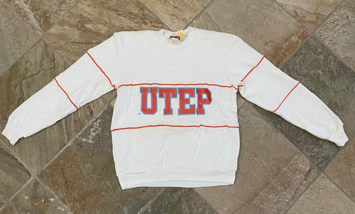 Vintage UTEP Miners Nutmeg College Sweatshirt, Size Medium